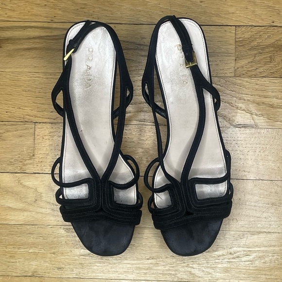 PRADA - Authentic Black Suede Cork Platform Sandal - Euro 38 - - Picture 4 of 6